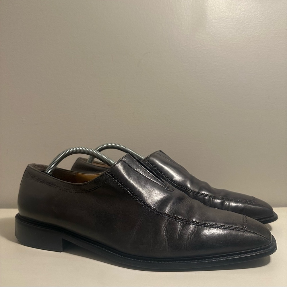 Giorgio Brutini Private Collection Men’s 10.5 Grey Slip-on Leather Shoes